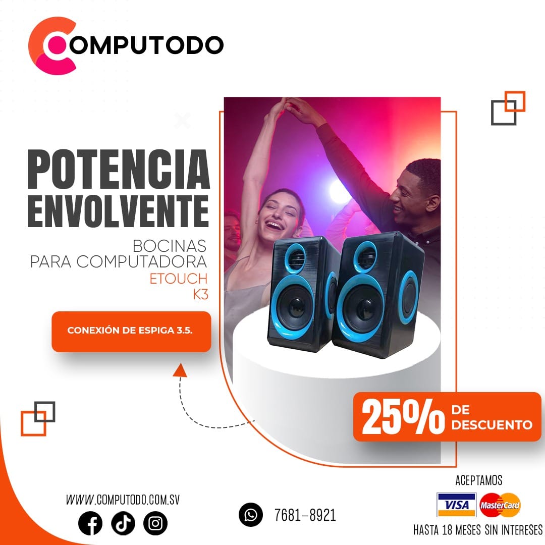 Disfruta de la #potencia y calidad de sonido para tu computadora
