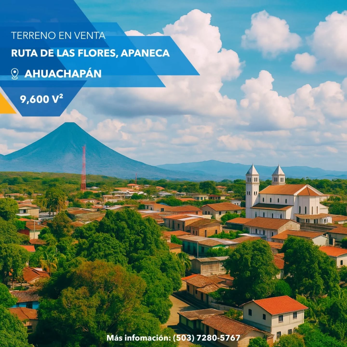 EN VENTA 9,600 VARAS EN RUTA DE LAS FLORES APANECA, EL SALVADOR