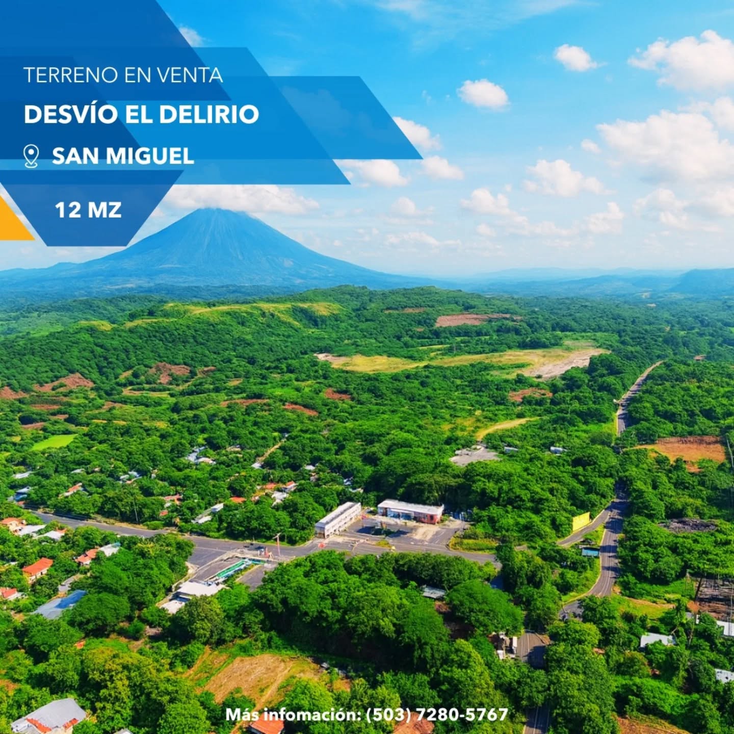 En venta 12 manzanas en el desvío El Delirio, San Miguel, El Salvador