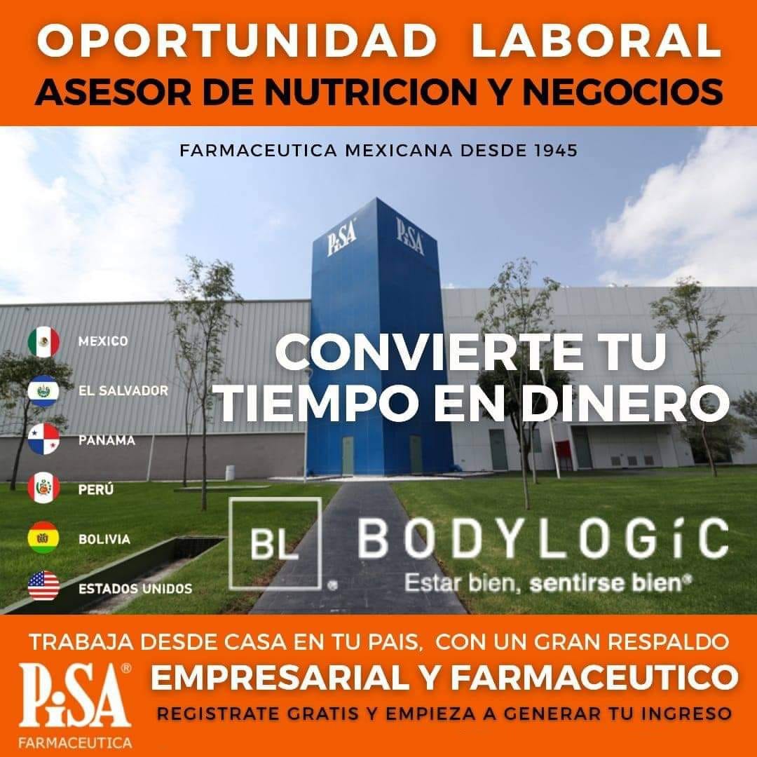 ¡OPORTUNIDAD LABORAL! Asesor de Nutrición y Negocios