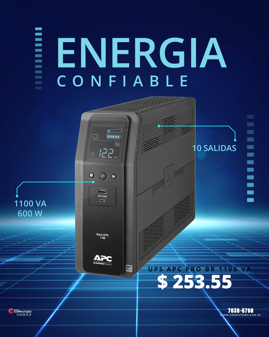 Disfruta de tus dispositivos electronicos con la seguridad de los UPS APC