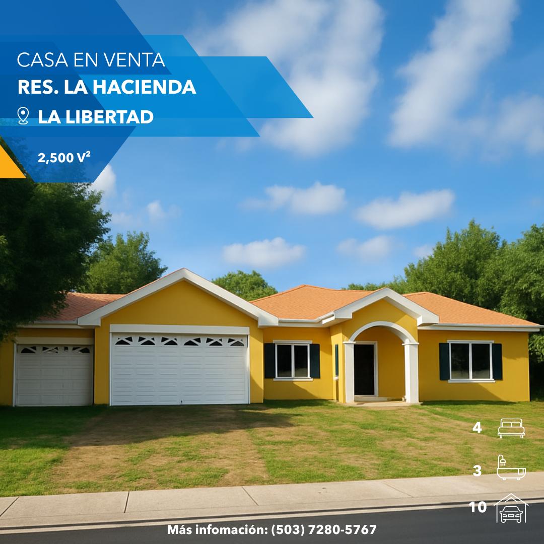 EN VENTA, CASA EN RESIDENCIAL LA HACIENDA, SAN JOSÉ VILLANUEVA