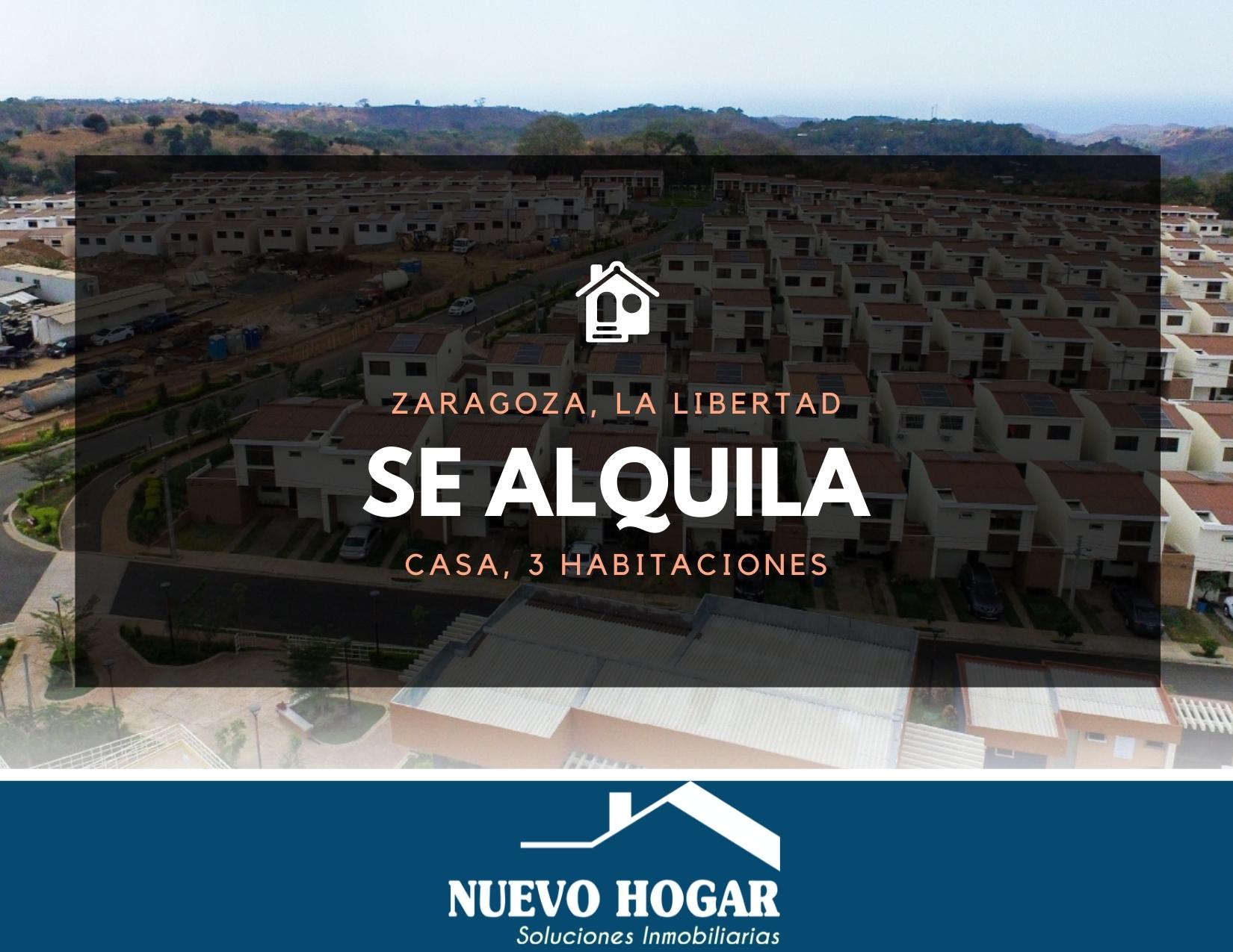 SE ALQUILA CASA EN RESIDENCIAL CAMINO AL PUERTO DE LA LIBERTAD.